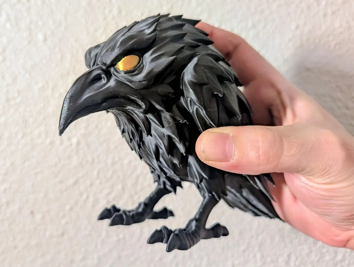 The Shadow Raven – Gothic Shelf Sculpture